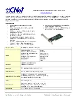 Preview for 1 page of CNET Pro200 Specifications