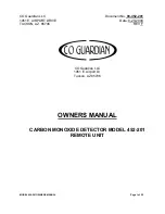 Preview for 1 page of CO Guardian 452-201 Owner'S Manual