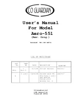 CO Guardian Aero-551 User Manual preview