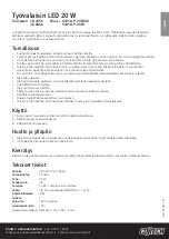 Preview for 4 page of CO/Tech S105A-P-20W-UK Quick Start Manual