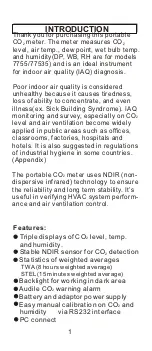 Preview for 2 page of Co2meter 7752 Operation Manual