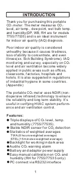 Предварительный просмотр 2 страницы Co2meter AZ 77535 Operation Manual