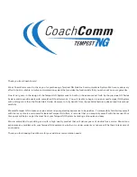 Предварительный просмотр 2 страницы CoachComm Tempest NG Sideline User Manual