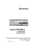 Preview for 1 page of Coactive Aesthetics ROUTER-LL User Manual