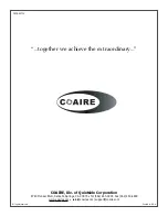 Preview for 1 page of Coaire CSOF-S3PL(H) Maintenance Manual And Parts List