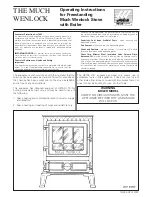 Preview for 1 page of Coalbrookdale Much Wenlock Stove Operating Instructions Manual