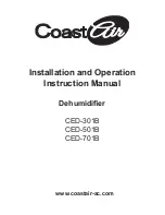 Coast-Air CED-301B Installation And Operation Instruction Manual preview