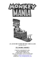 Coastal Amusements Monkey Mania Manual preview