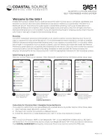 Coastal Source SAS-1 Manual preview