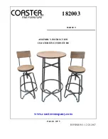 Coaster Fine Furniture 182003 Assembly Instructions preview