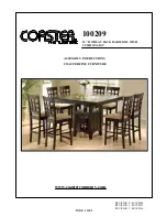 Preview for 1 page of Coaster 100209 Assembly Instructions