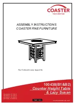 Preview for 1 page of Coaster 100438 Assembly Instructions Manual