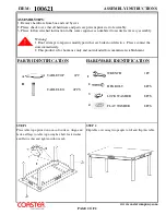 Preview for 2 page of Coaster 100621 Assembly Instructions