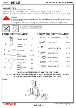 Preview for 2 page of Coaster 100623 Assembly Instructions