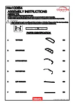 Preview for 2 page of Coaster 100654 Assembly Instructions Manual