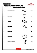 Preview for 3 page of Coaster 100654 Assembly Instructions Manual