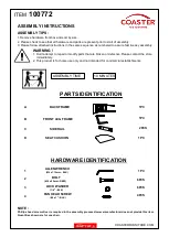 Preview for 2 page of Coaster 100772 Assembly Instructions