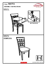 Предварительный просмотр 4 страницы Coaster 100772 Assembly Instructions