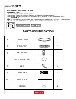 Preview for 2 page of Coaster 100871 Assembly Instructions Manual