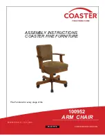 Coaster 100952 Assembly Instructions Manual предпросмотр