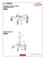 Preview for 4 page of Coaster 100952 Assembly Instructions Manual