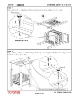 Preview for 5 page of Coaster 100958 Assembly Instructions Manual