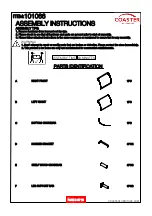 Предварительный просмотр 2 страницы Coaster 101066 Assembly Instructions Manual