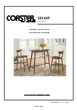 Preview for 1 page of Coaster 101449 Assembly Instructions Manual