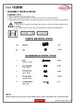 Preview for 2 page of Coaster 102065 Assembly Instructions Manual