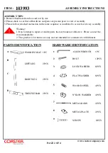 Preview for 2 page of Coaster 103993 Assembly Instructions