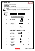 Preview for 2 page of Coaster 104507 Assembly Instructions