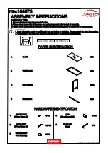 Preview for 2 page of Coaster 104873 Assembly Instructions