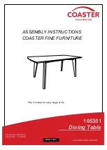 Preview for 1 page of Coaster 105351 Assembly Instructions