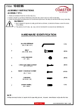 Preview for 3 page of Coaster 106596 Assembly Instructions Manual