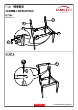 Preview for 4 page of Coaster 106596 Assembly Instructions Manual