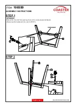 Preview for 4 page of Coaster 106599 Assembly Instructions Manual