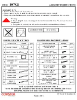 Preview for 2 page of Coaster 107829 Assembly Instructions