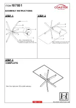 Preview for 3 page of Coaster 107931 Assembly Instructions