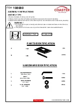 Предварительный просмотр 2 страницы Coaster 108080 Assembly Instructions Manual