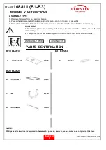 Preview for 2 page of Coaster 108811 Assembly Instructions