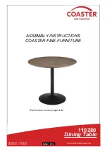 Preview for 1 page of Coaster 110280 Assembly Instructions