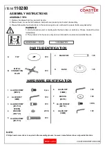 Preview for 2 page of Coaster 110280 Assembly Instructions