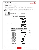 Preview for 2 page of Coaster 110732 Assembly Instructions