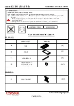 Preview for 2 page of Coaster 121281 Assembly Instructions Manual