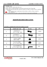 Preview for 3 page of Coaster 121281 Assembly Instructions Manual