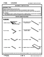 Preview for 2 page of Coaster 121607 Assembly Instructions Manual