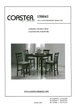 Предварительный просмотр 1 страницы Coaster 150041 Assembly Instructions