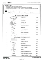 Preview for 2 page of Coaster 150041 Assembly Instructions