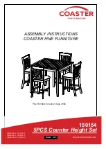 Preview for 1 page of Coaster 150154 Assembly Instructions