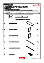 Preview for 2 page of Coaster 182253 Assembly Instructions Manual